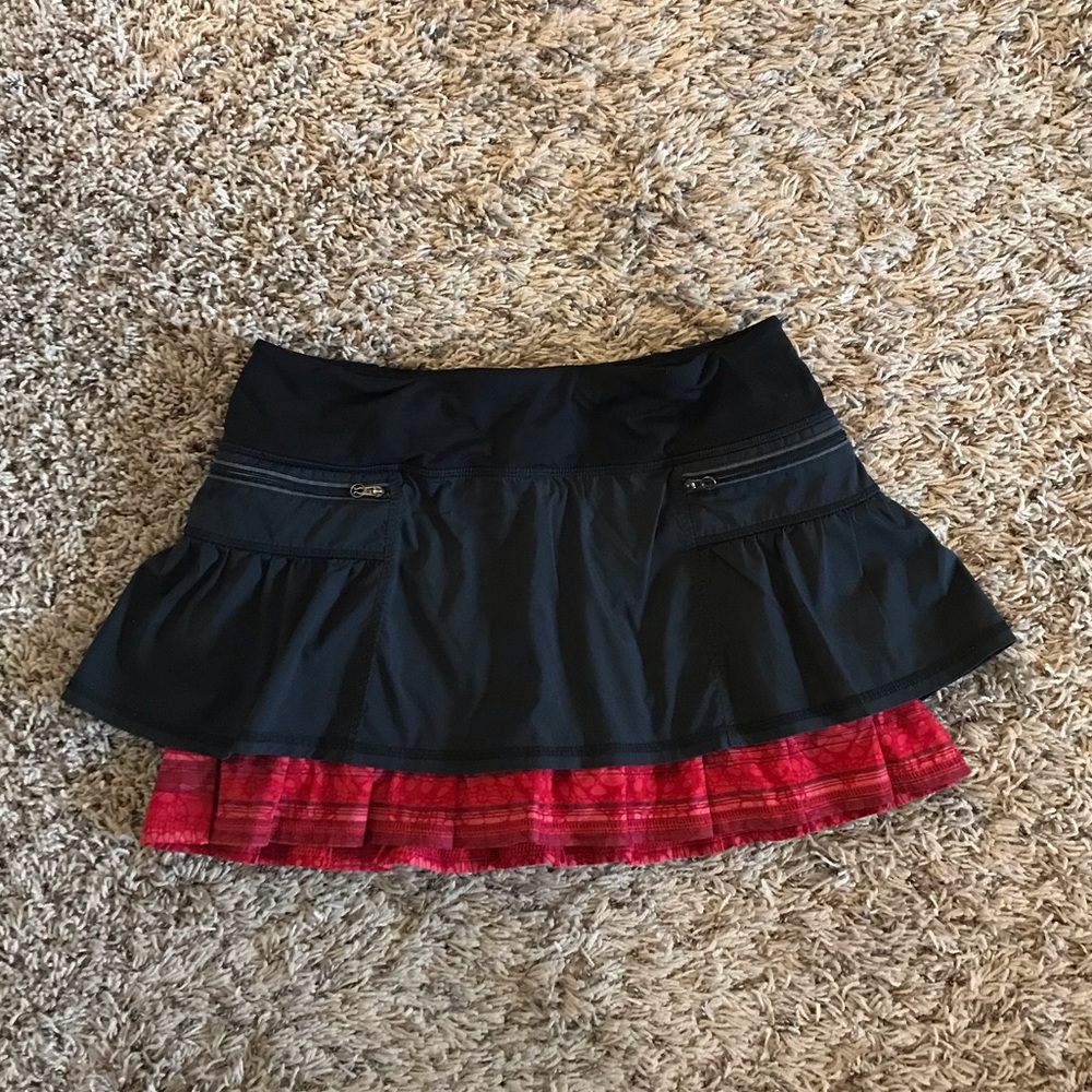 Double ruffle tennis skort
